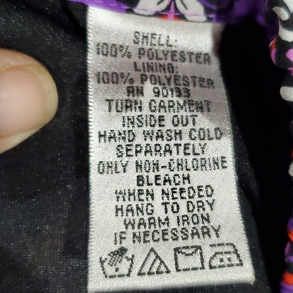 Bob Mackie nwt purple patterned pull on midi skirt - Picture 3 of 5